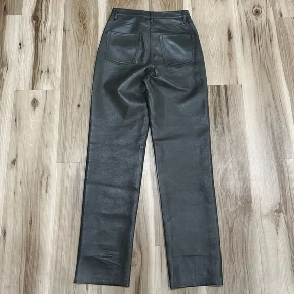 Aritzia Wilfred The Melina Wilfred Gray Vegan Leather Pants Women’s 2 - Picture 6 of 6